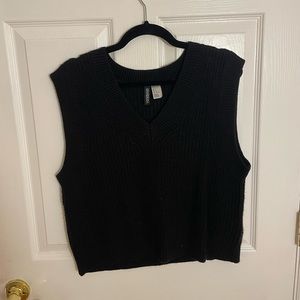 Black knit vest
